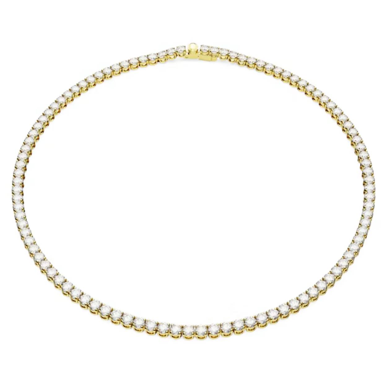 Deze Matrix Tennis-ketting heeft echt een schitterende uitstraling en valt op door de puurheid en elegantie van de stralende heldere stenen en rhodium toplaag. Elke individuele steen past perfect bij de rest, waardoor er een eindeloze glamoureuze look ontstaat die u moeiteloos kunt combineren met uw dagelijkse stijl. Geniet zelf van dit prachtige sieraad of geef het cadeau aan een dierbare.

Collectie:  Matrix Tennis
Kleur:  Wit
Minimale lengte: 41 cm
Maximale lengte: 41 cm
Breedte: 0.4 cm
Materiaal:  Goudkleurige toplaag, Zirkonia