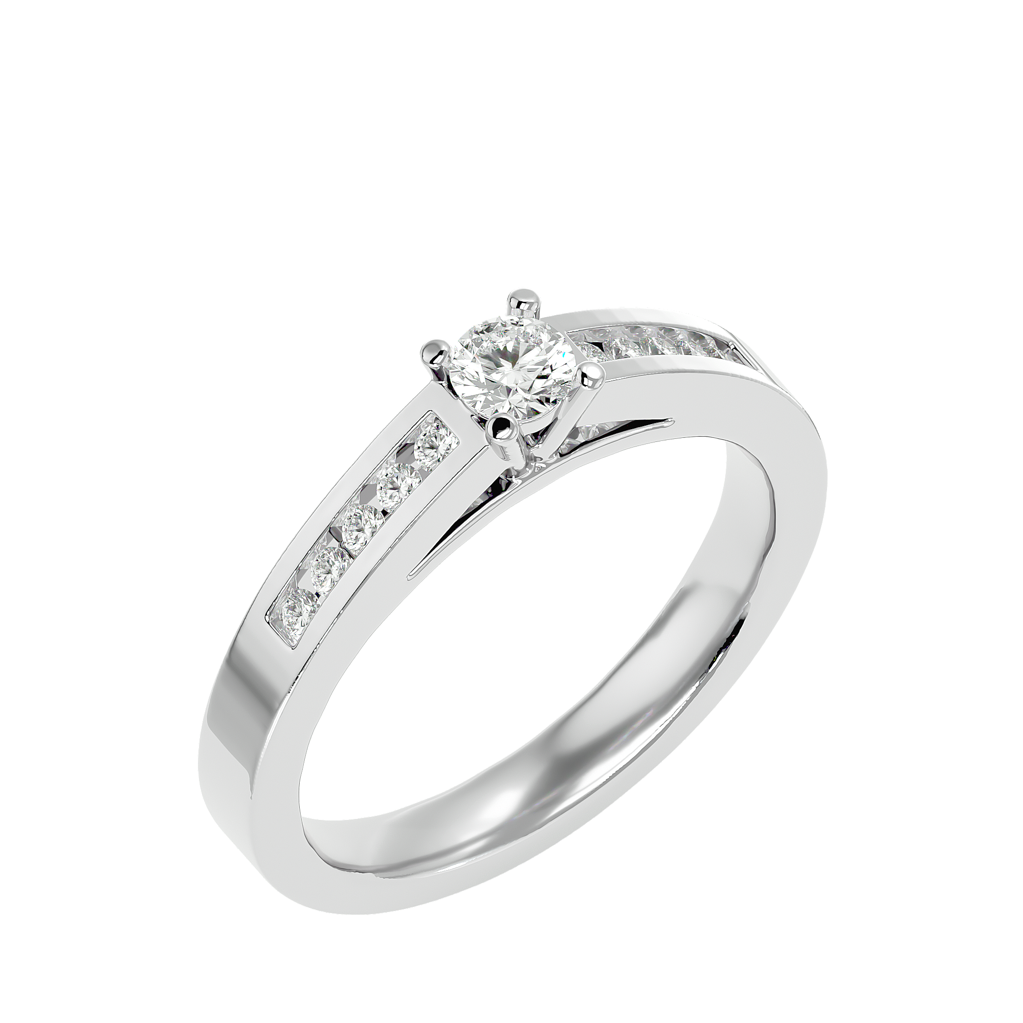 BAGUE OR BLANC SOLITAIRE DIAMANTS 0.40GHSI
PIERRE CENTRE: 0,24cts