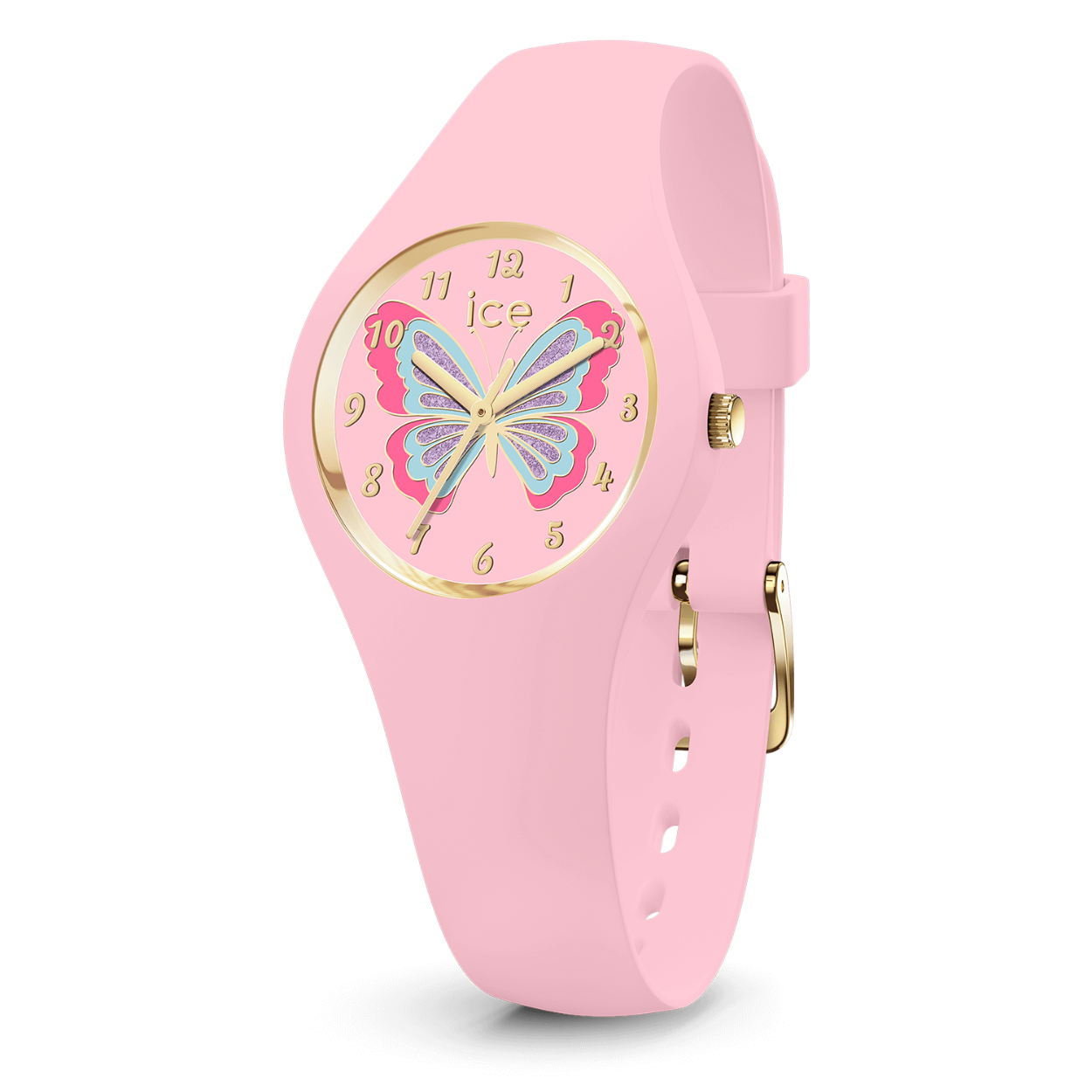 Kies voor de girly en trendy uitstraling van de ICE fantasia - Butterfly Rosy! Dit kleine roze horloge is modern en kleurrijk en laat de pols van je kinderen een en al magie en goed humeur uitstralen!