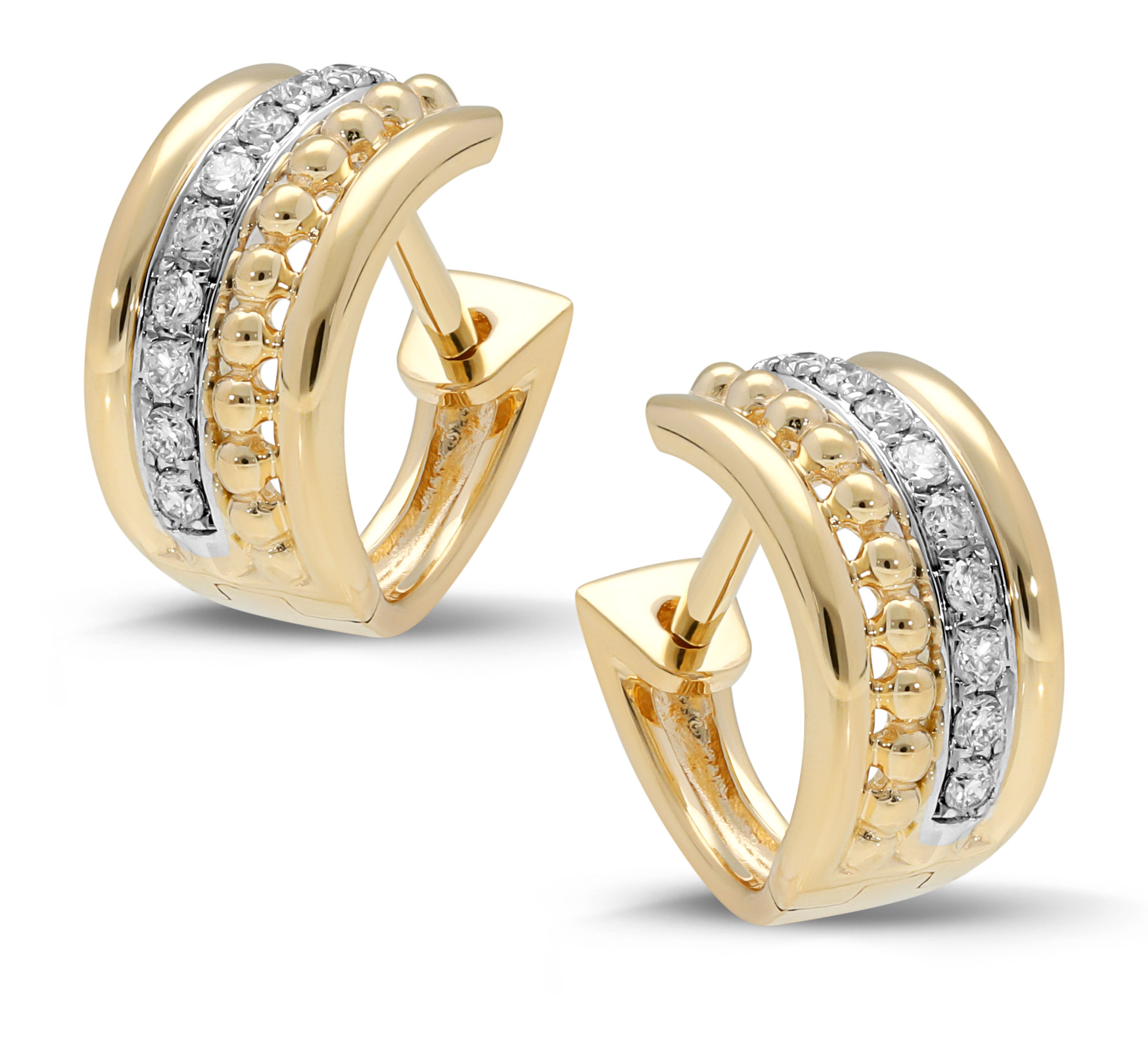 Geelgouden oorsieraden met briljant

18-0.15ct