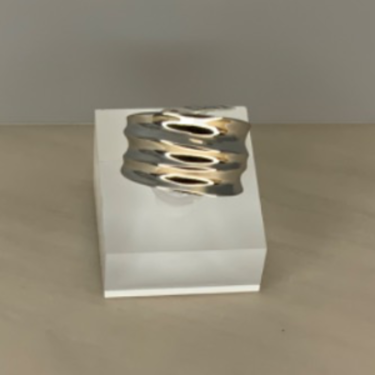 Zilveren brede ring 