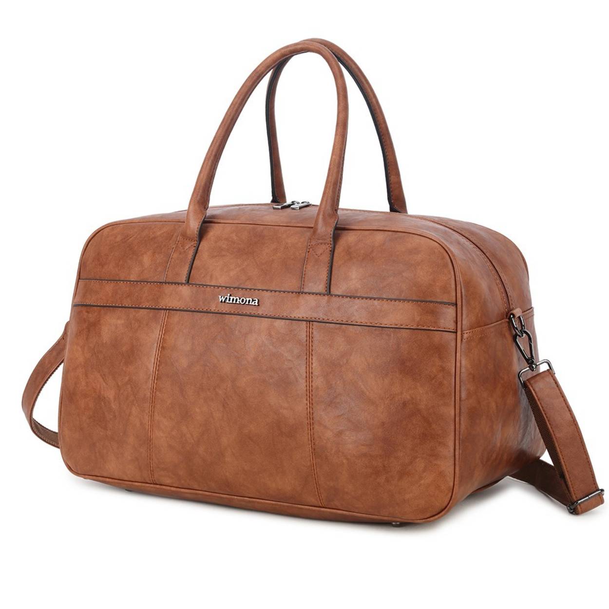Deze Wimona Amsterdam PU reis/weekendtas in het bruin heeft een ruim hoofdcompartiment met rits, verschillende vakken binnenin en een verstelbare schouderband. De tas is gemaakt van hoogwaardig imitatieleer en heeft een stijlvol design. Draag deze tas over je schouder of gebruik de handvatten om hem in de hand te dragen. Perfect voor een weekendje weg of een korte reis. Maak je outfit compleet met deze trendy tas!


Buitenafmeting: 30X52X31 CM