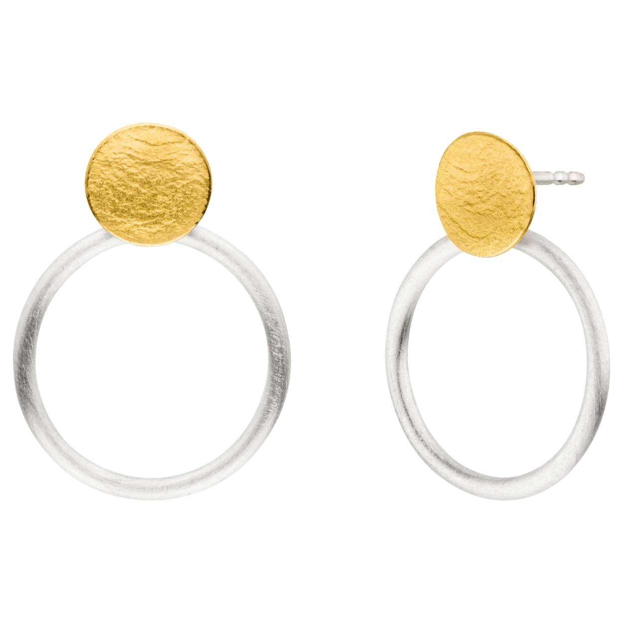 Manu Schmuck oorstekers zilver/goud