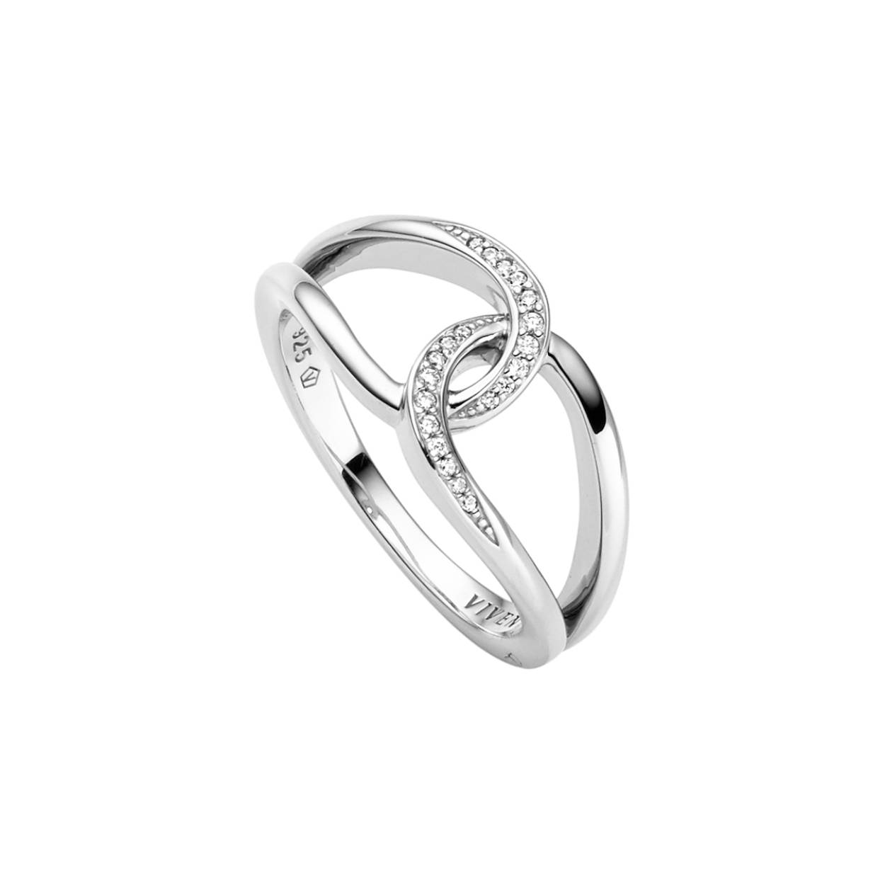 Zilveren Viventy ring met zirkonia. De maat van de ring is 17,75 (56).
Leuk te combineren met de bijpassende oorsieraden en collier.