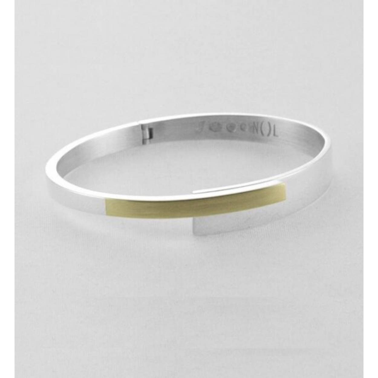 NOL zilver bangle AG02278-10 met goud inleg