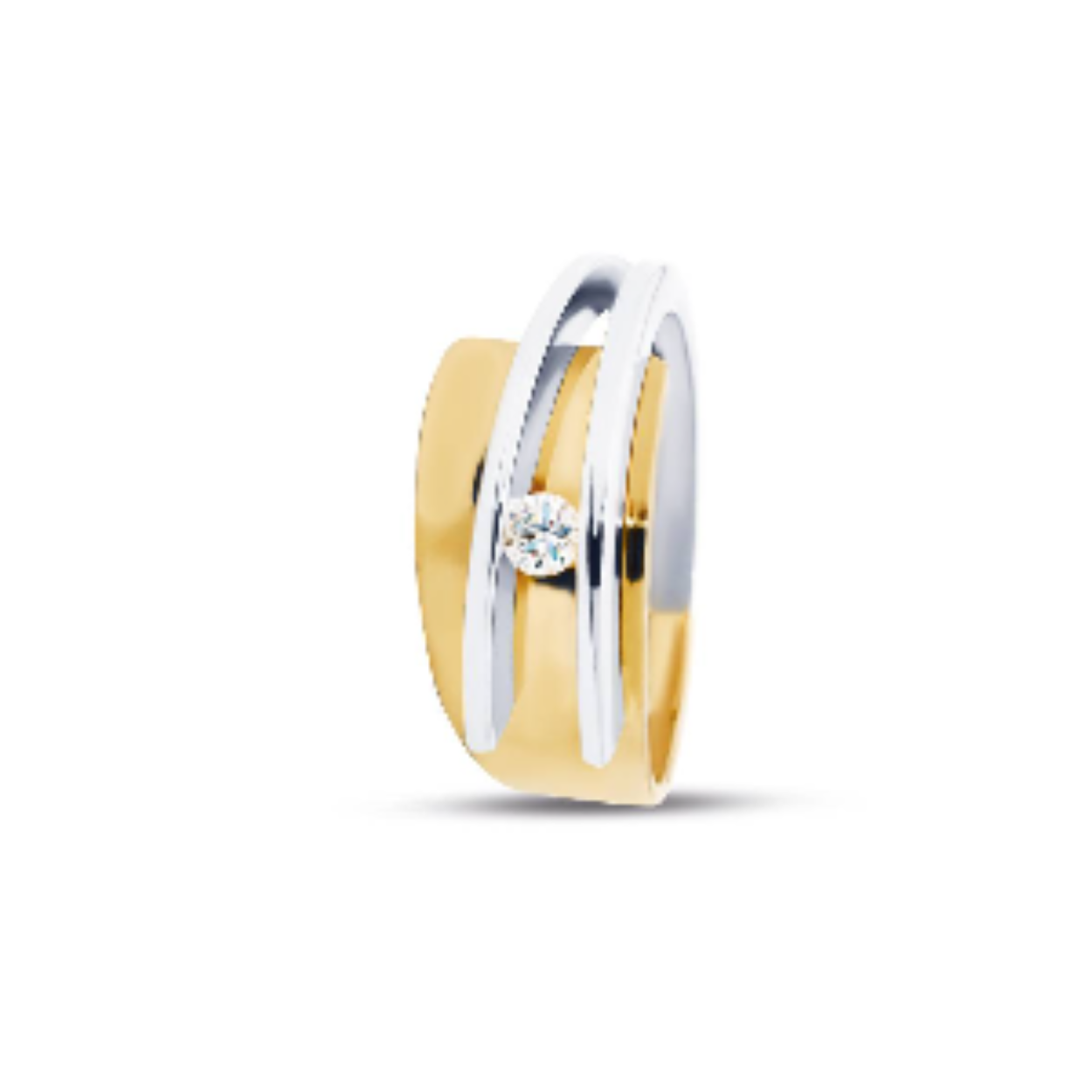 0052 RING MET 0.08CT R/SI DIAMANT