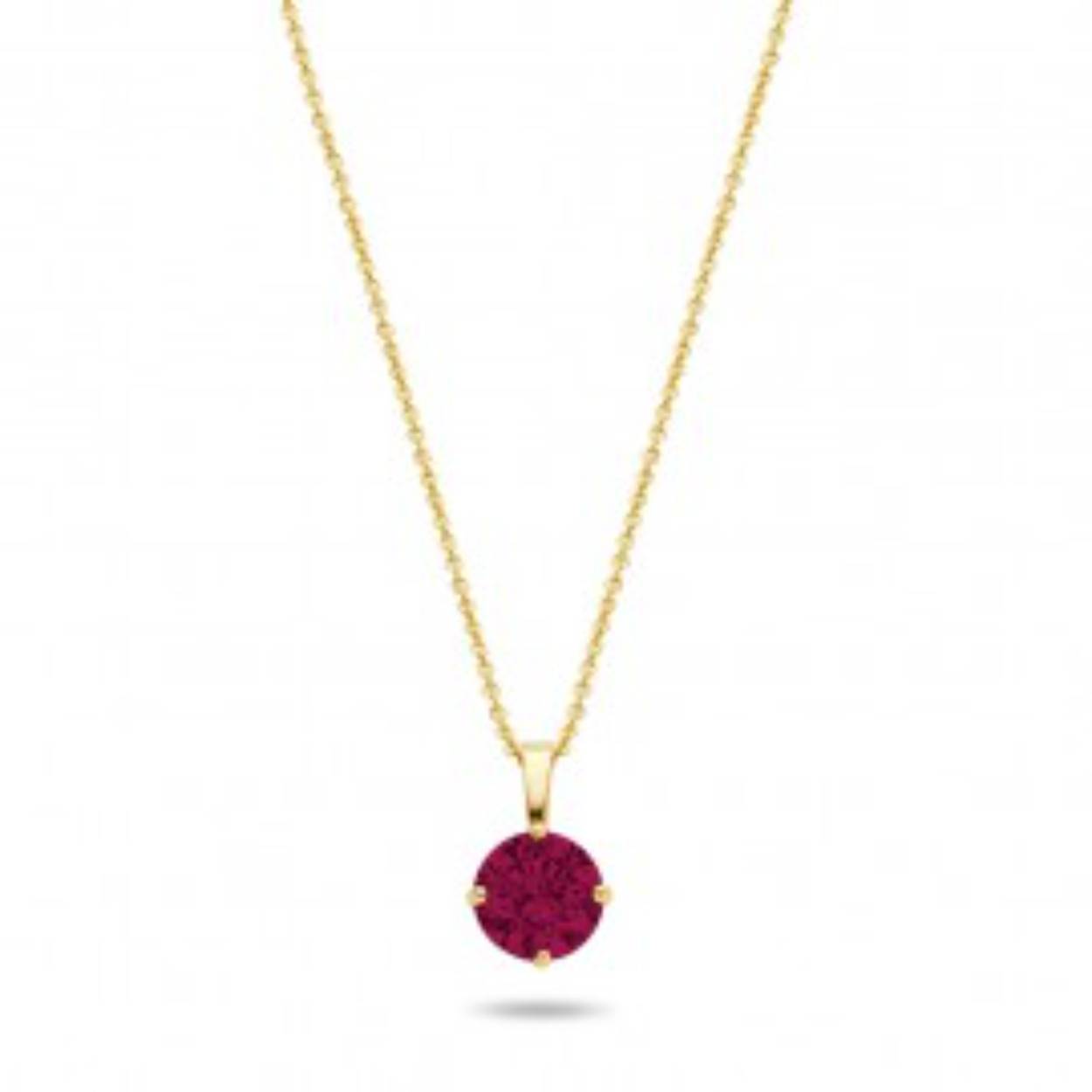 Lisa Mona Collier goud 14kt rood 