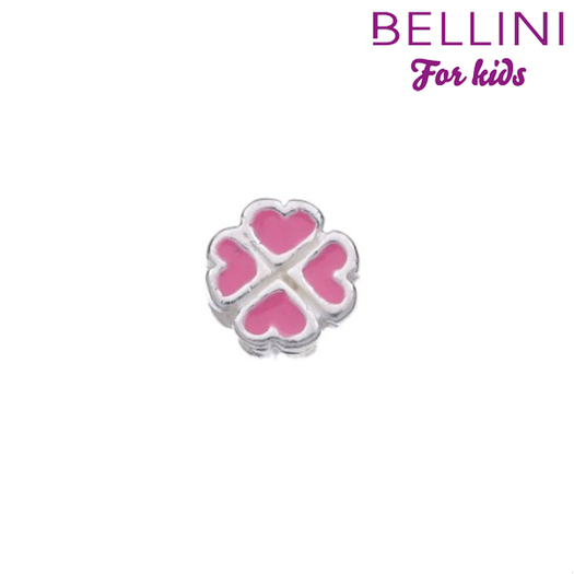 Bellini zilveren bedel ''klavertje met kleur'' 567.004