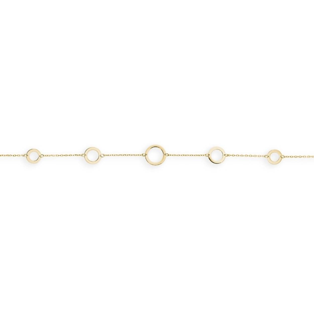 geelgouden armband met ringetjes