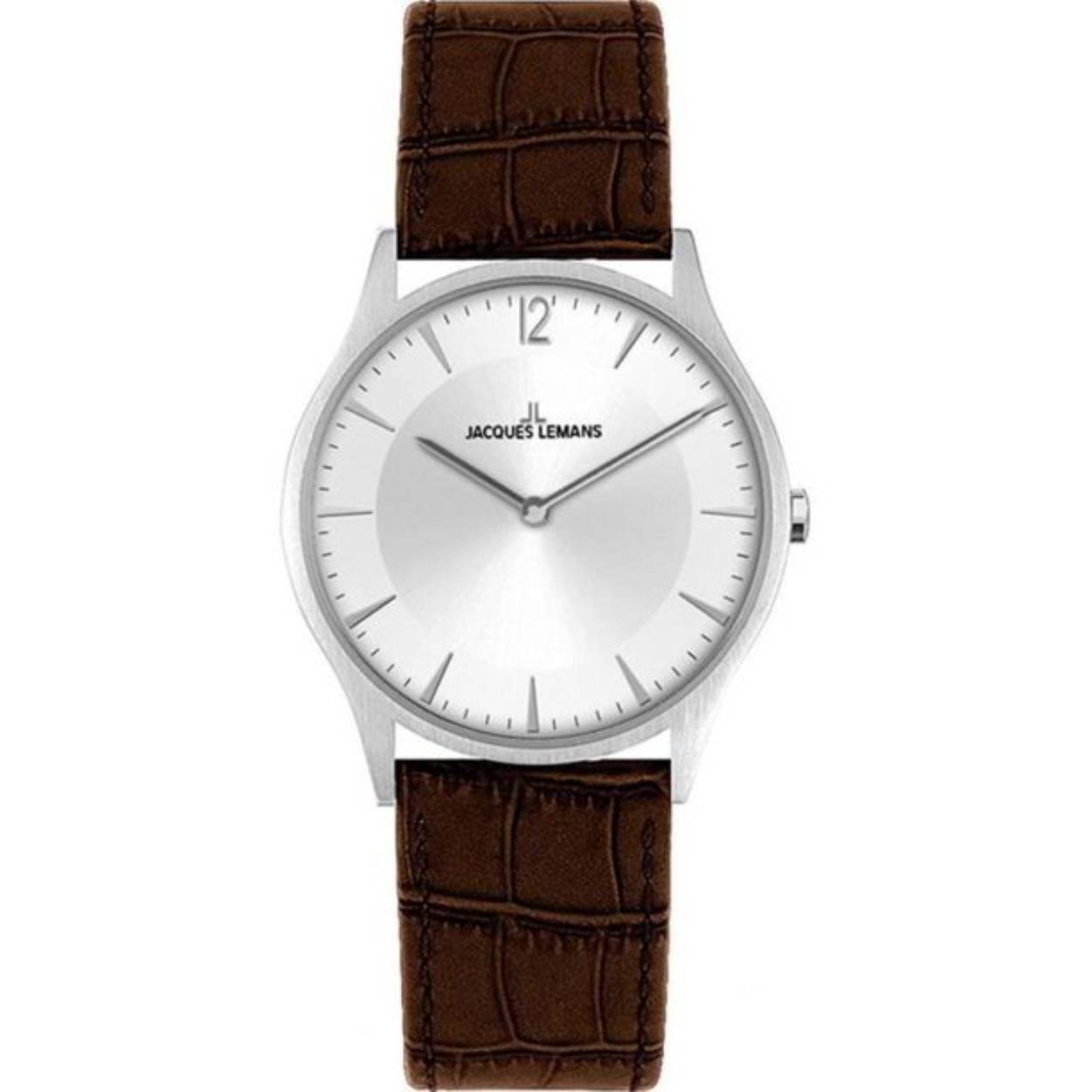 Dit dameshorloge is van het merk JACQUES LEMANS. Het is een horloge met een band gemaakt van lederen. De diameter van de kast is 29 mm.