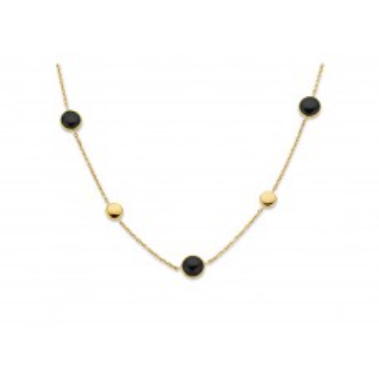 You & Me collier goud 18k met Onyx