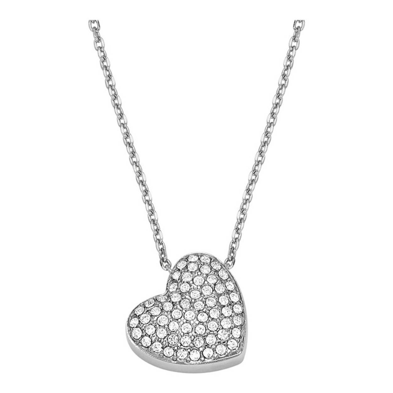 Deze luxe dames ketting in een trendy zilverkleur is vervaardigd van hoogwaardig roestvrijstaal. Ideaal om mee te combineren door de sprankelende gepolijste afwerking. Een fashionable accessoire voor elke gelegenheid.

Materiaal: roestvrijstaal
Steensoort: Glas
Breedte: 2,5 cm
Kleur steen: Transparant
Lengte: 45 cm
Sluiting: karabijnsluiting