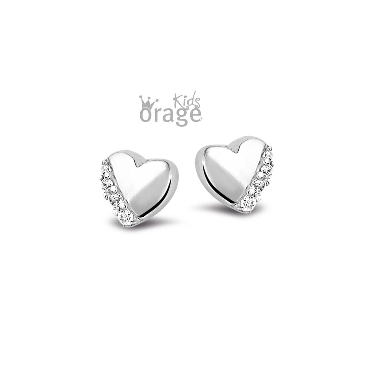 Zilveren oorstekers 'hartje' met zirkonia's van het merk Orage kids
Oorbellen verkrijgbaar in 3 verschillende varianten
Bijhorende ketting met hanger en armband ook verkrijgbaar