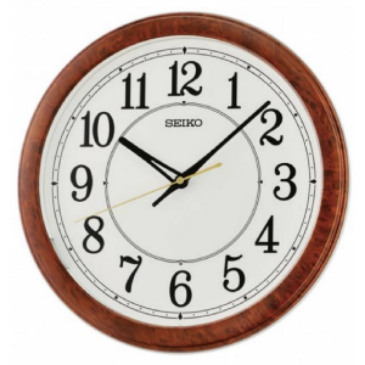 Seiko wandklok bruin 33cm
