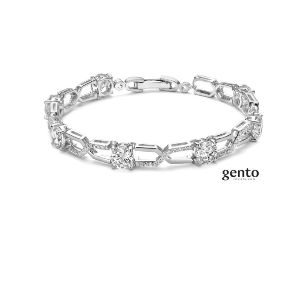 Armband zilver zirconium