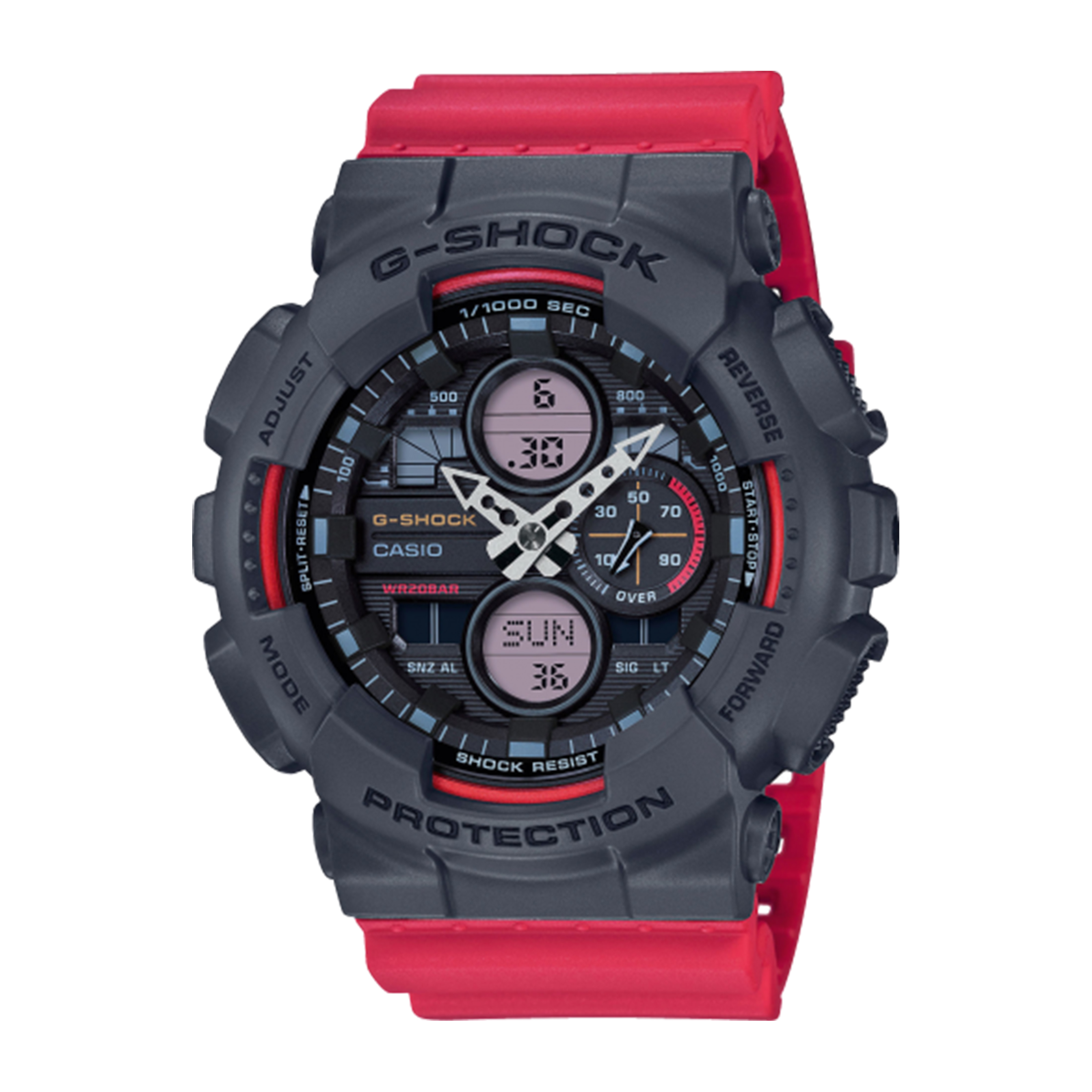 G-Shock Quartz GA-140-4AER Heren - 55mm
