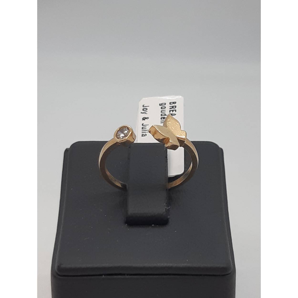 gouden ring 14kt met stenen