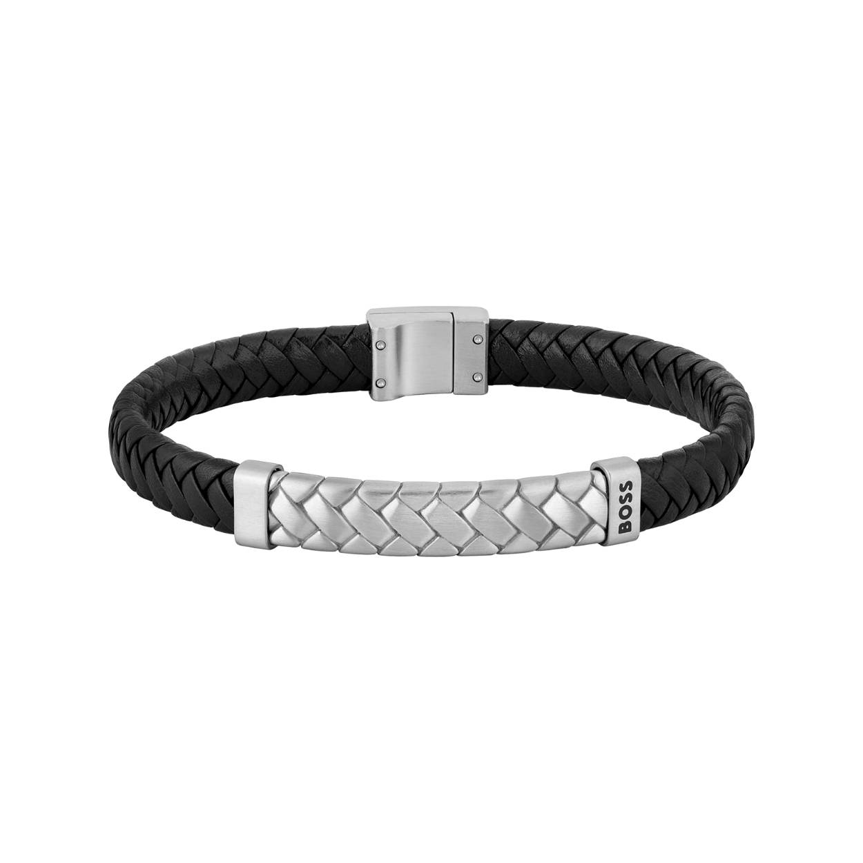 De Zwarte lederen Herenarmband is een stijlvolle armband van roestvrij staal. Het ontwerp met een zwart lederen band en heeft een lengte van 190 mm. Deze armband is ideaal voor dagelijks gebruik of formele gelegenheden en kan het beste gedragen worden als een subtiel, classy accessoire rondom de pols.