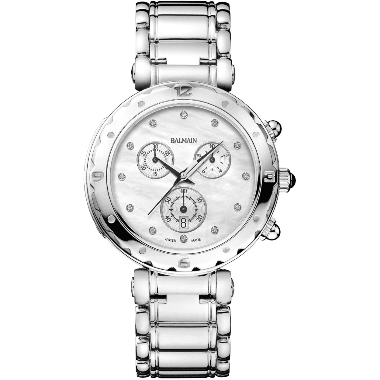 B56313385 met parelmoer wijzerplaat gezet met diamant