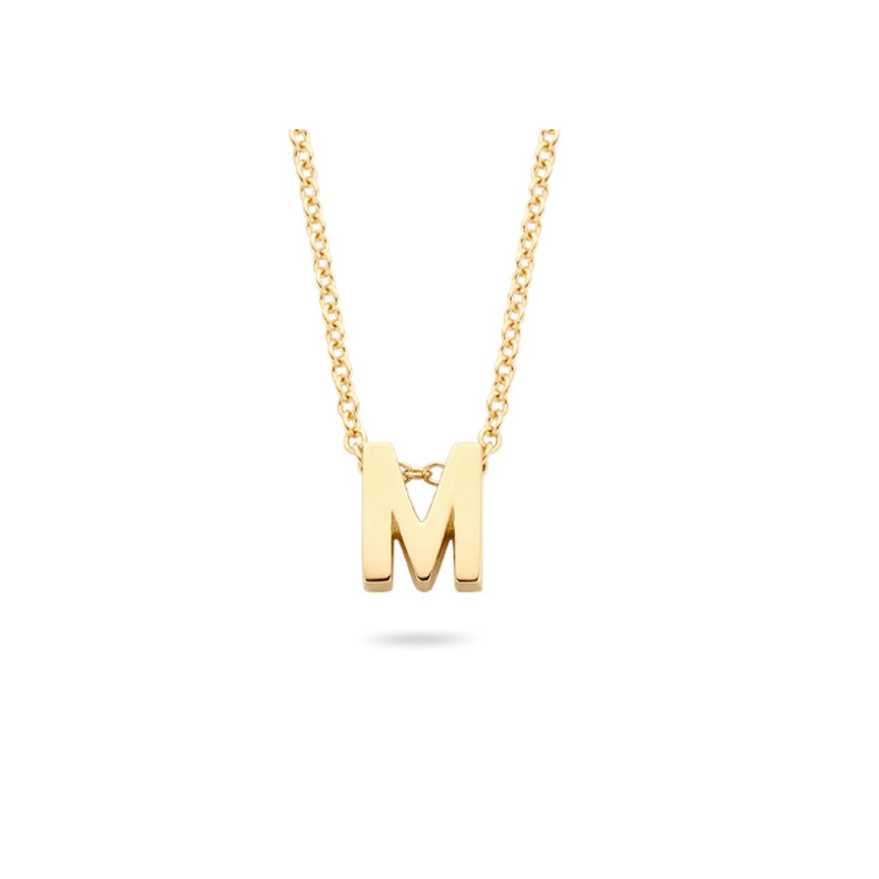Gouden collier + letter hanger