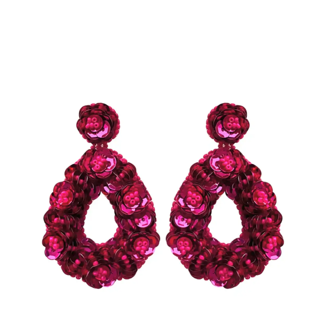 Paulie Pocket oorhangers Marjolina Drops Fuchsia