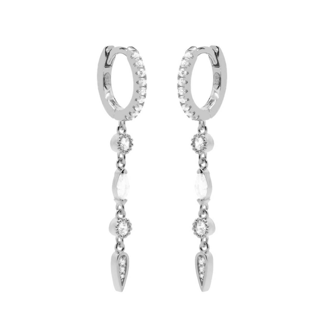 Karma Hinged Hoops LIZZY Silver