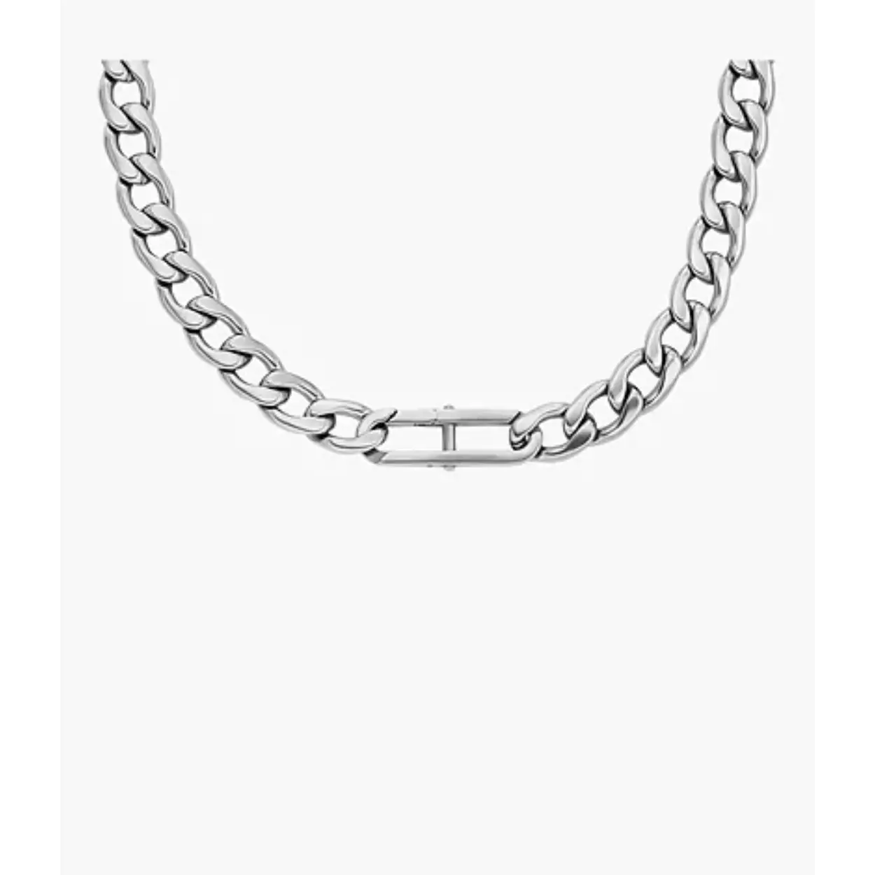 Fossil stalen schakelcollier voor heren op 50 cm lengte