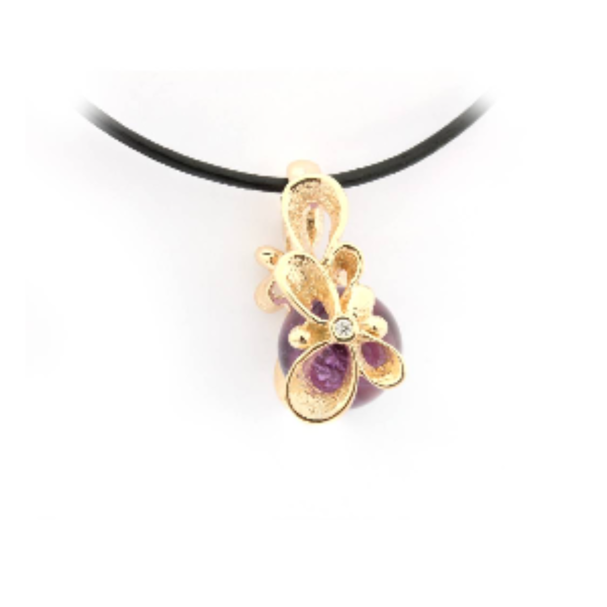 !4krt geelgouden hanger met een briljant van 0,01ct en keuze uit drie wissel edelstenen.