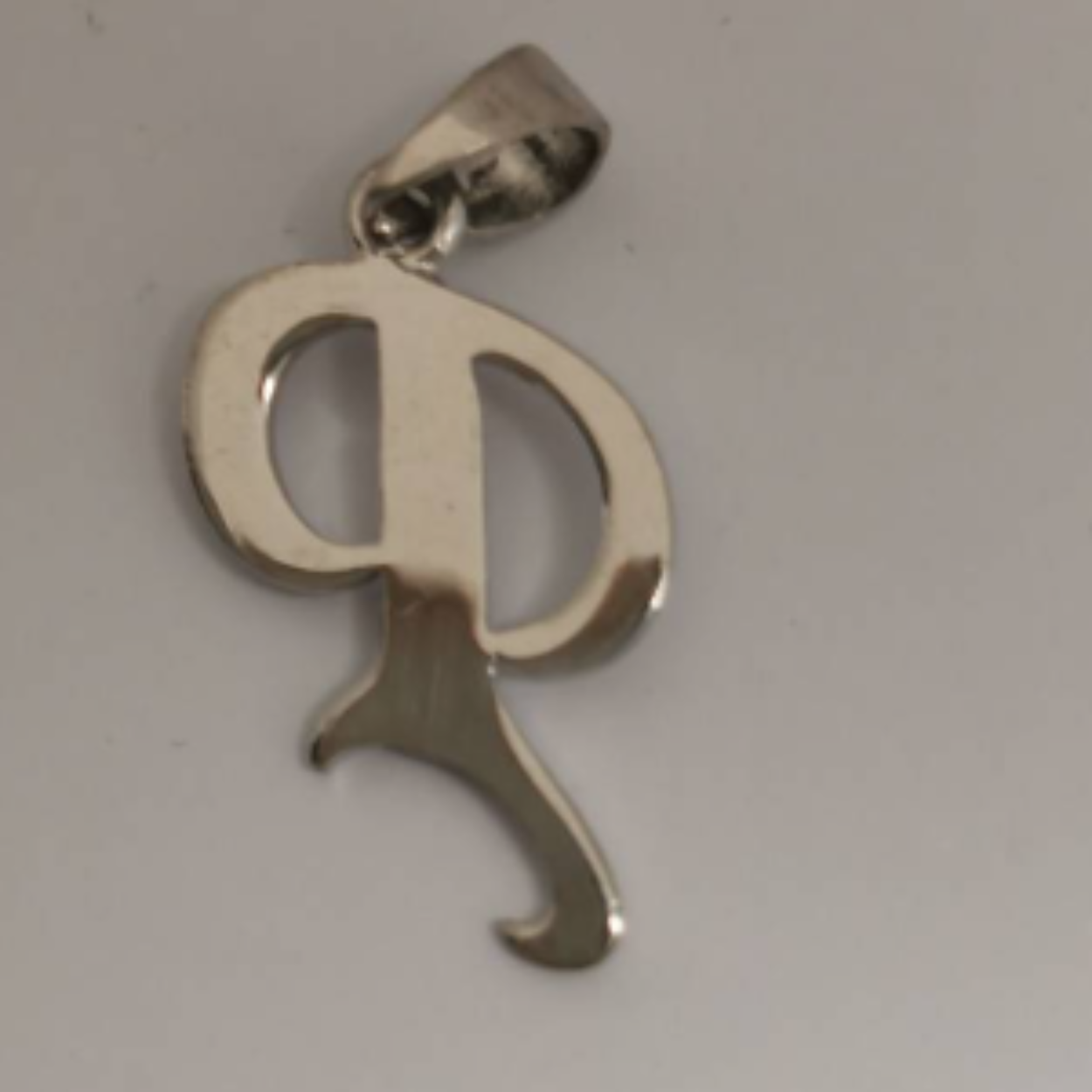 Zilveren hanger letter P 