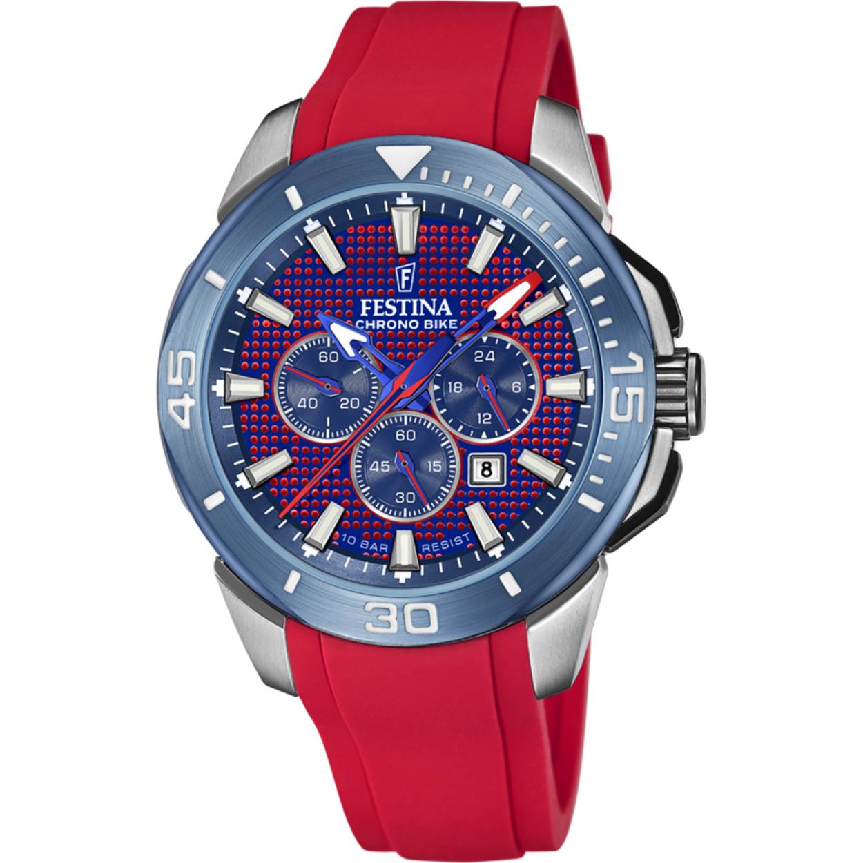 Dit Festina horloge heeft een Staal zilver kast met een diameter van 47 mm en is voorzien van een Rubber band.

Het horloge is 10ATM. Dit betekent dat het horloge geschikt is om mee te zwemmen. Verder wordt het horloge geleverd met 2 jaar garantie.