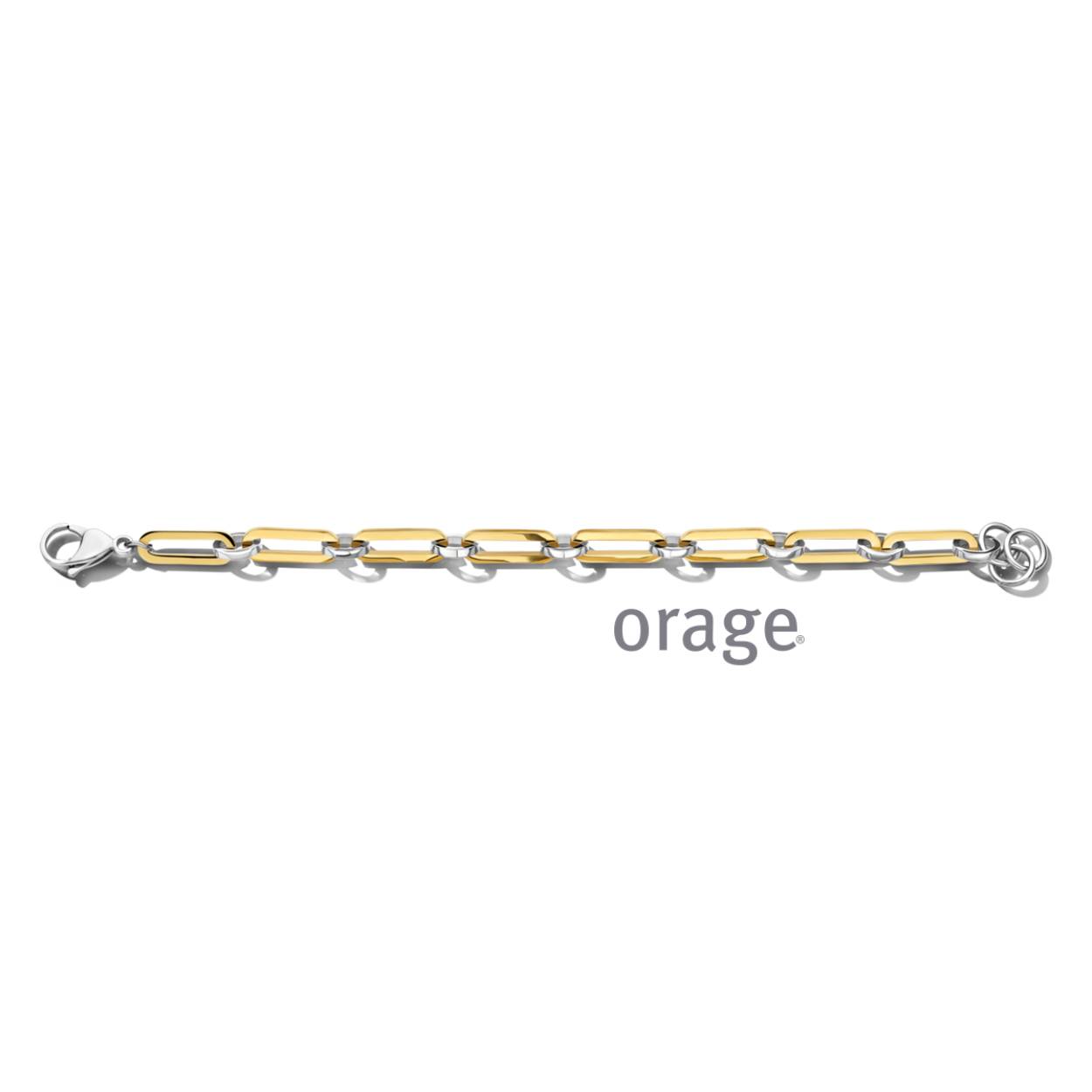 Orage armband voor dames bicolor staal