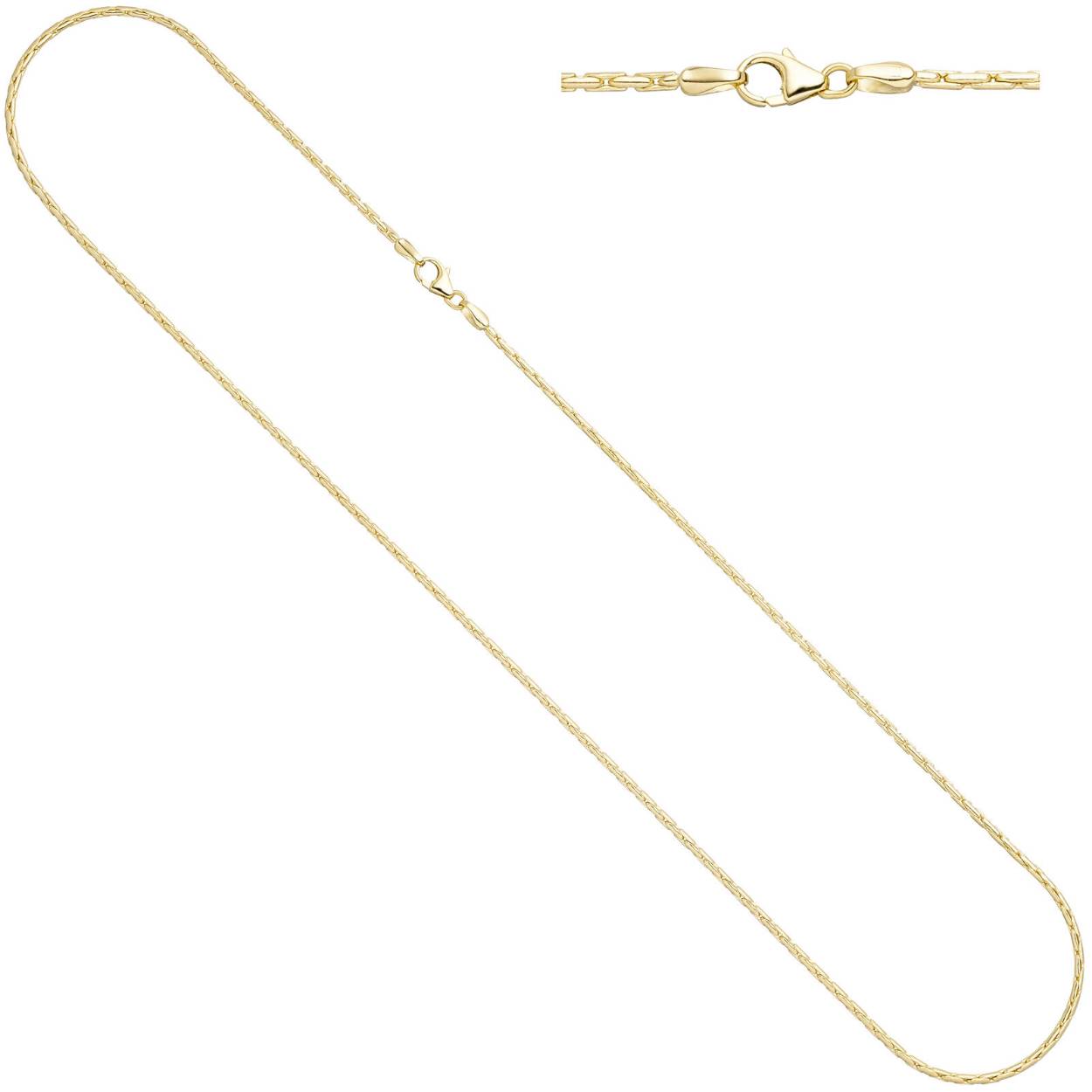 14k geelgouden cobra 1.3 mm rond collier, op 45 cm lengte
