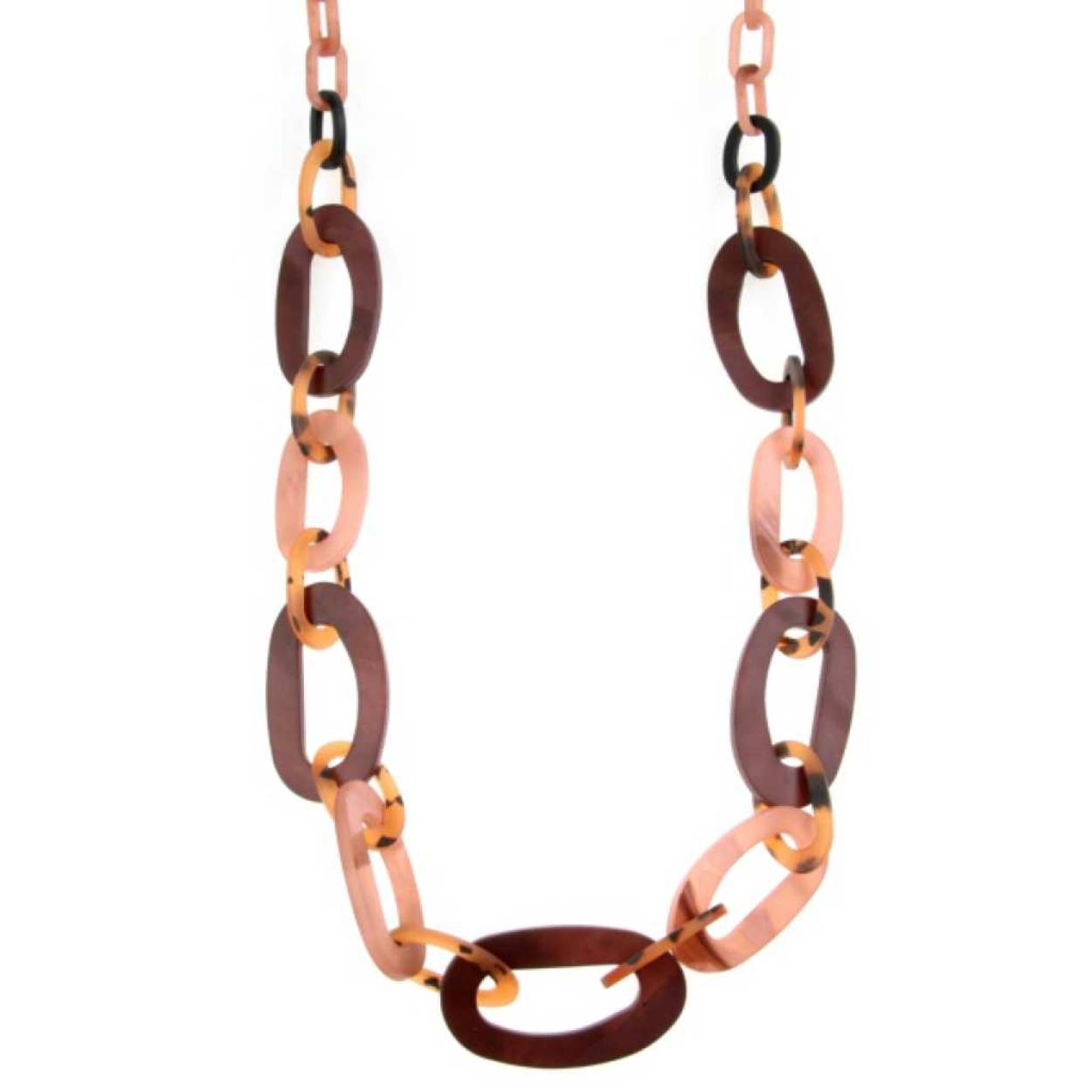 Lang collier koraal bruin 110cm 8104400