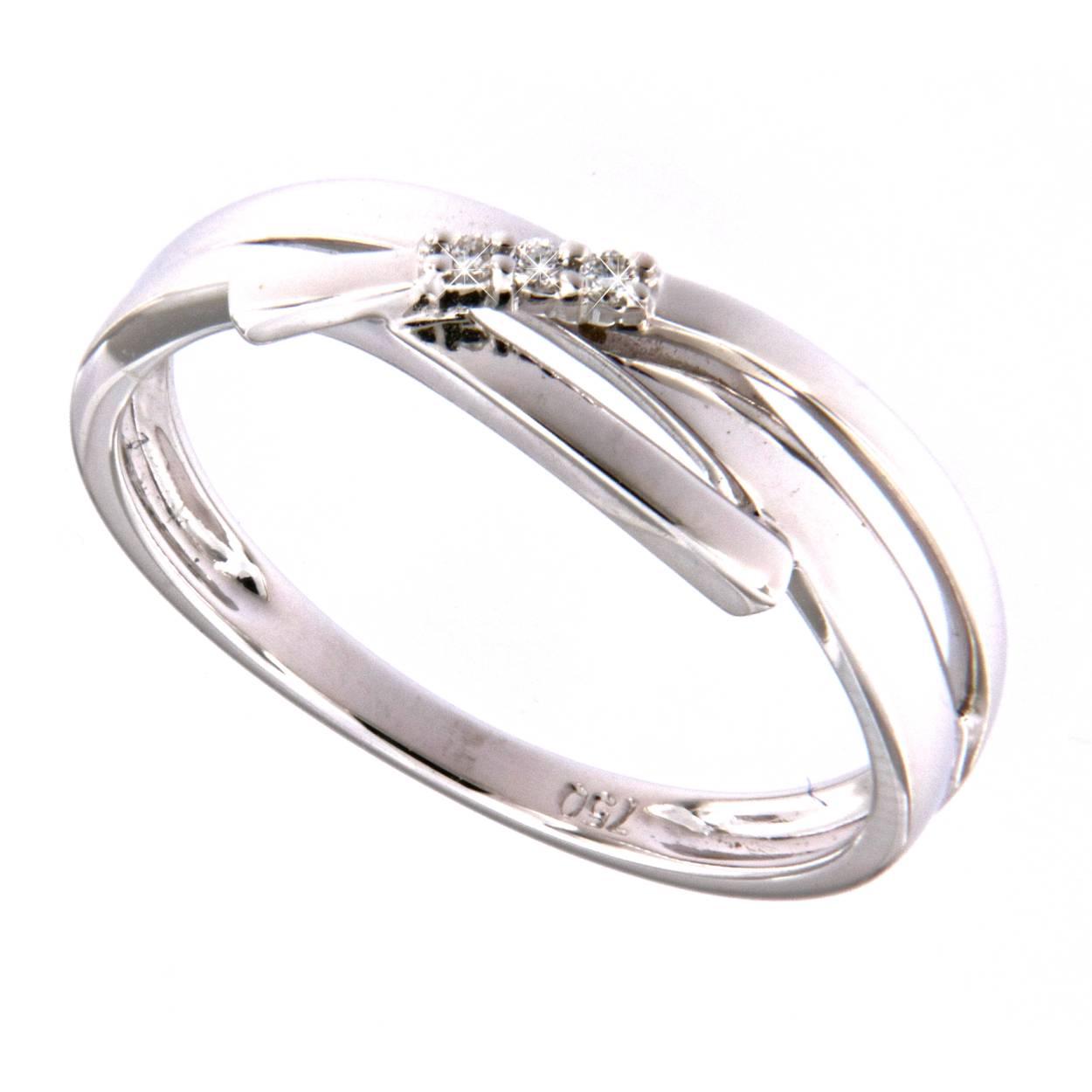 ring in wit goud met briljant 0.03ct