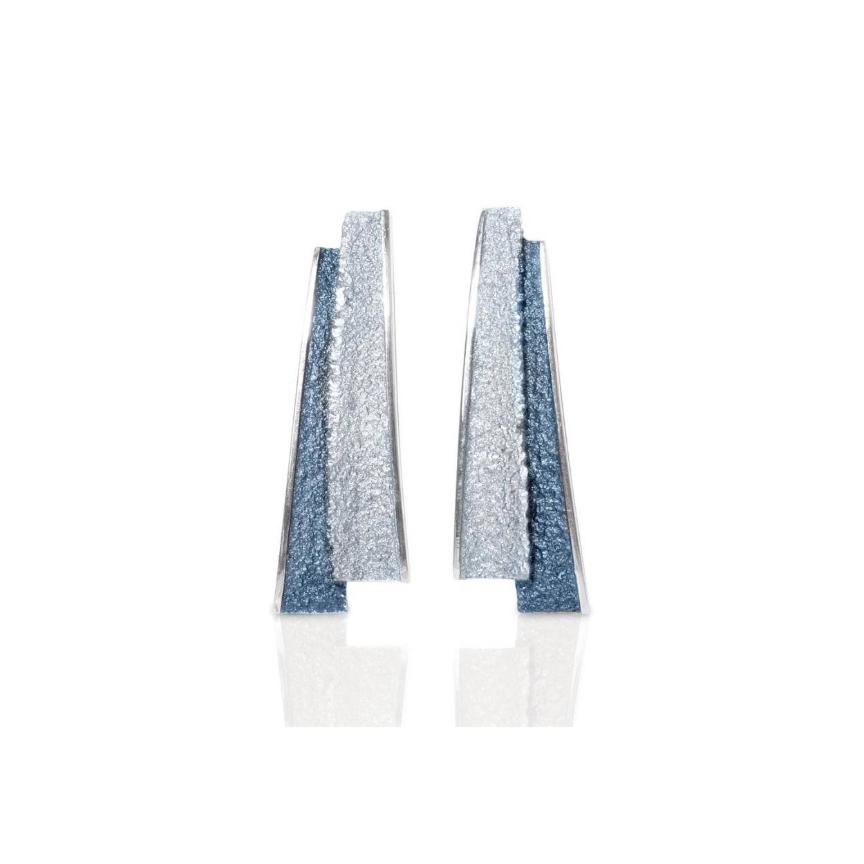 Arior Barcelona - Big Formentera-blue Troia oorstekers 41x15mm - 1143905XPP