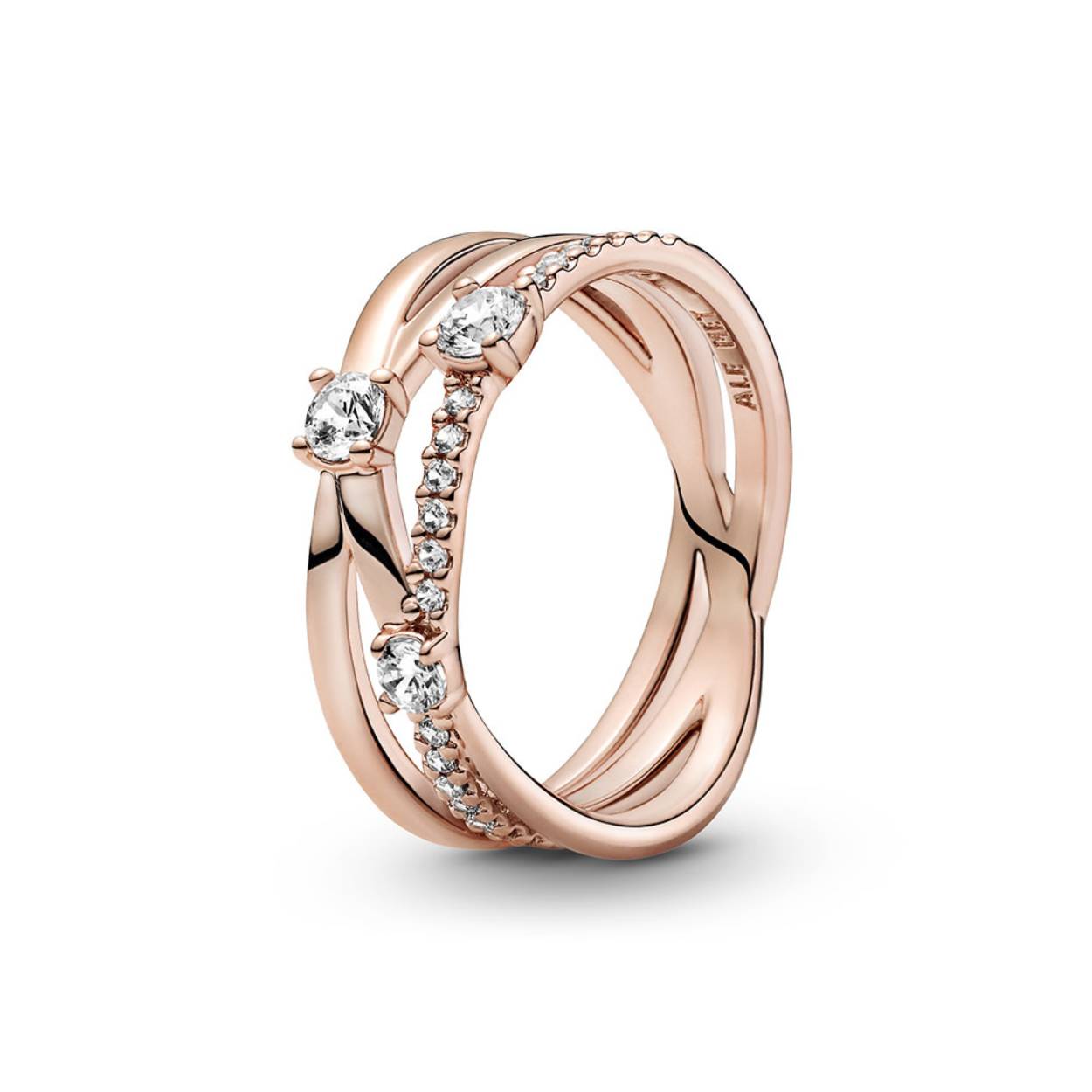 Sparkling Triple Band Ring