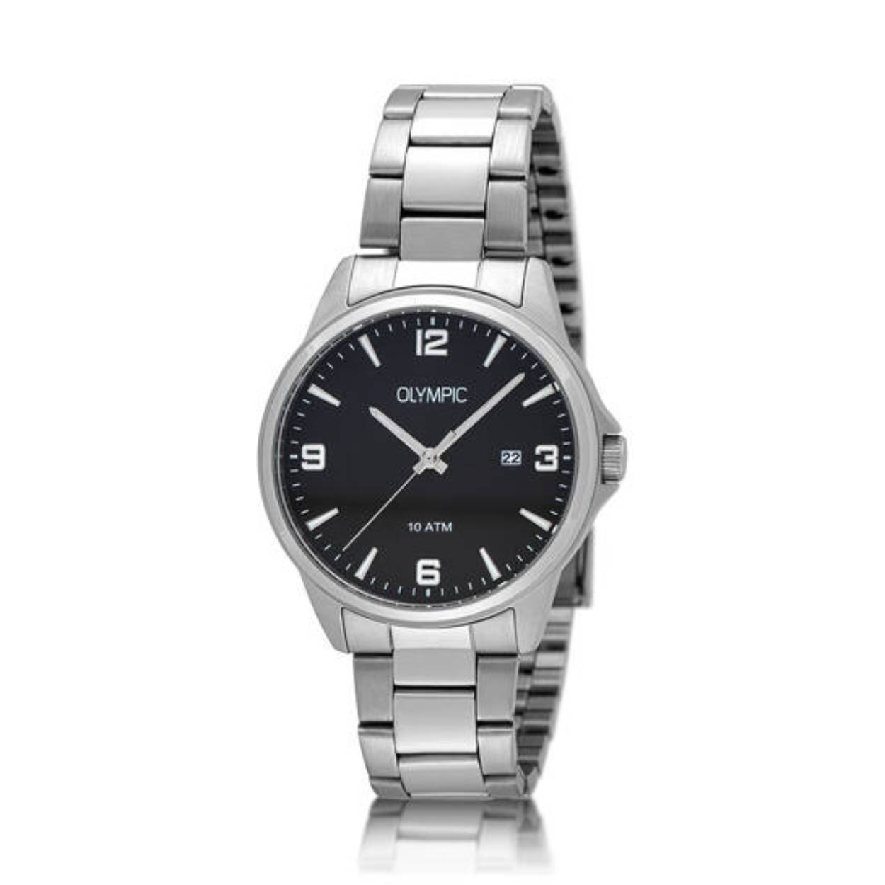 Olympic OL26HSS317 GLENN Horloge - Staal - Staal - Zwart - 40mm
Dit unieke Olympic horloge met artikelnummer: OL26HSS317 is een klassiek horloge. De ronde stalen kast heeft een gladde bezel en een zwarte wijzerplaat met een datum aanduiding. Aan de kast zit een stalen schakelband met een vouwsluiting. Het horloge heeft een mineraalglas een doorsnee van 40mm en is 10ATM. 

Waterdichtheid 10ATM
Dit horloge is bestand tegen water bij het zwemmen en douchen. Dit horloge is niet bestand tegen (grote) waterdruk dus je kunt er niet mee duiken.
Waterdichtheid  5ATM
Dit horloge is regen en spatwaterdicht. Niet geschikt om mee te zwemmen en douchen.
Waterdichtheid 3ATM
Dit horloge is spatwaterdicht. Niet geschikt om mee te zwemmen en douchen.

Het merk:
Een mooi horloge hoeft niet duur te zijn! Het Nederlandse horlogemerk Olympic levert stoere chronografen, slimline series, digitale uurwerken en elegante dameshorloges. De prijs-kwaliteitverhouding staat bij Olympic hoog in het vaandel met prijzen die uiteenlopen van € 34,95 tot en met € 159,00.

100% Nederlands ontwerp, waterdicht en standaard 3 jaar fabrieksgarantie.

Specificaties:
- Ronde kast 40mm
- Stalen horlogekast
- Zwarte wijzerplaat
- Stalen schakelband
- 10ATM 
- Standaard 3 jaar fabrieksgarantie
- Mineraalglas