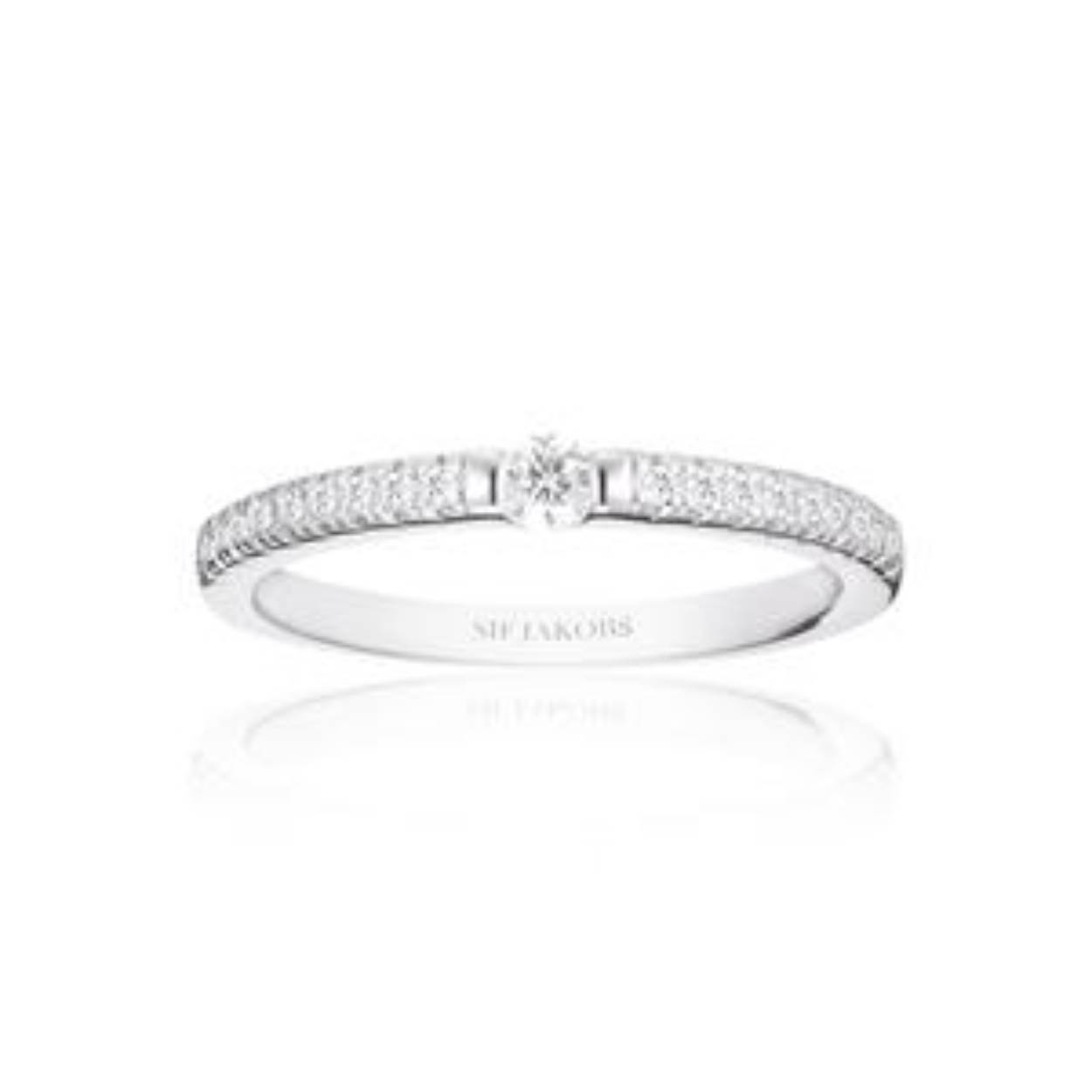 RING ELLERA UNO WITH WHITE ZIRCONIA