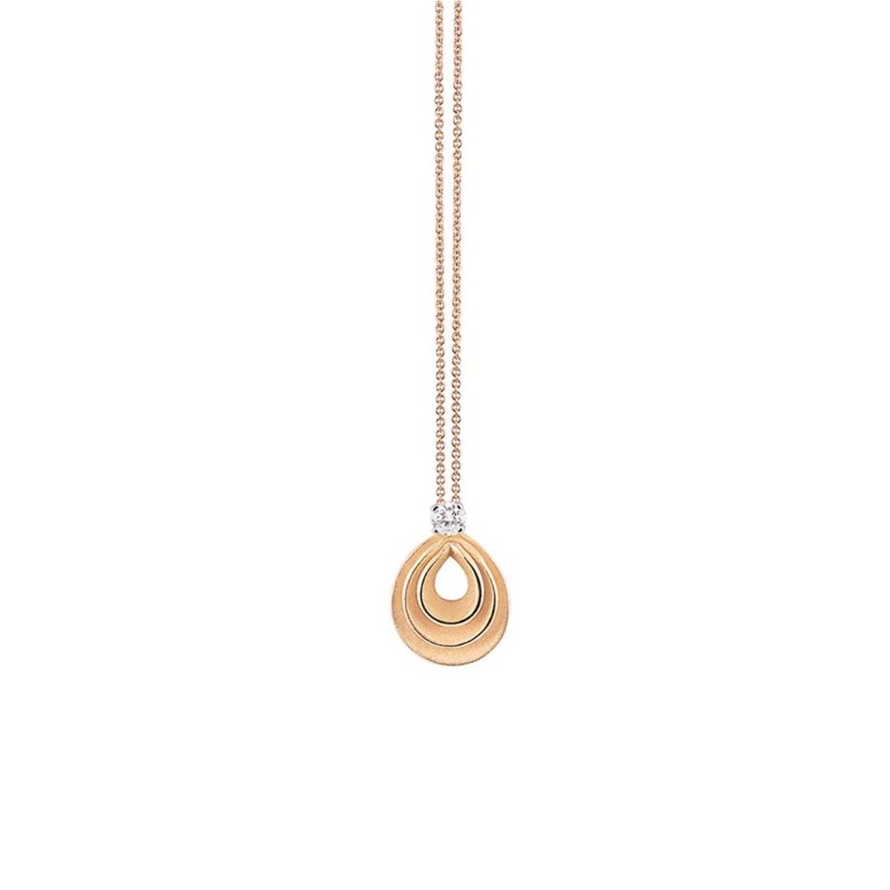 Velaa Star Series collier, 18Kt Orange Apricot Gold met diamanten 0.08ct