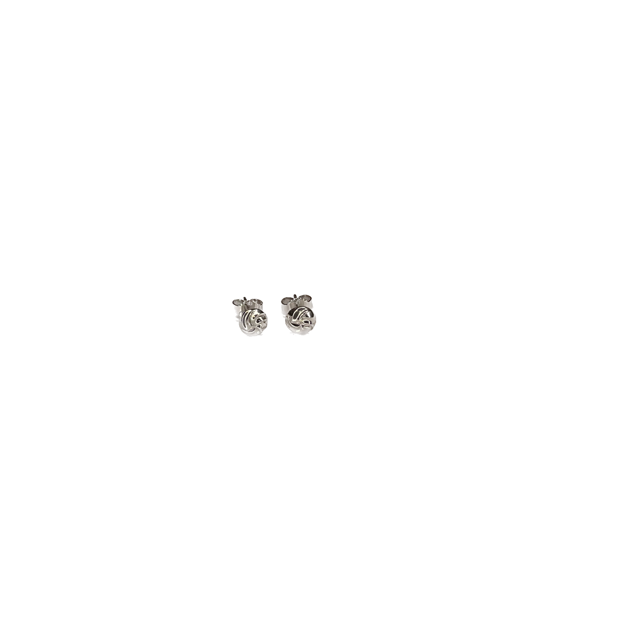Wit gouden oorknoppen 
Diameter: 6MM