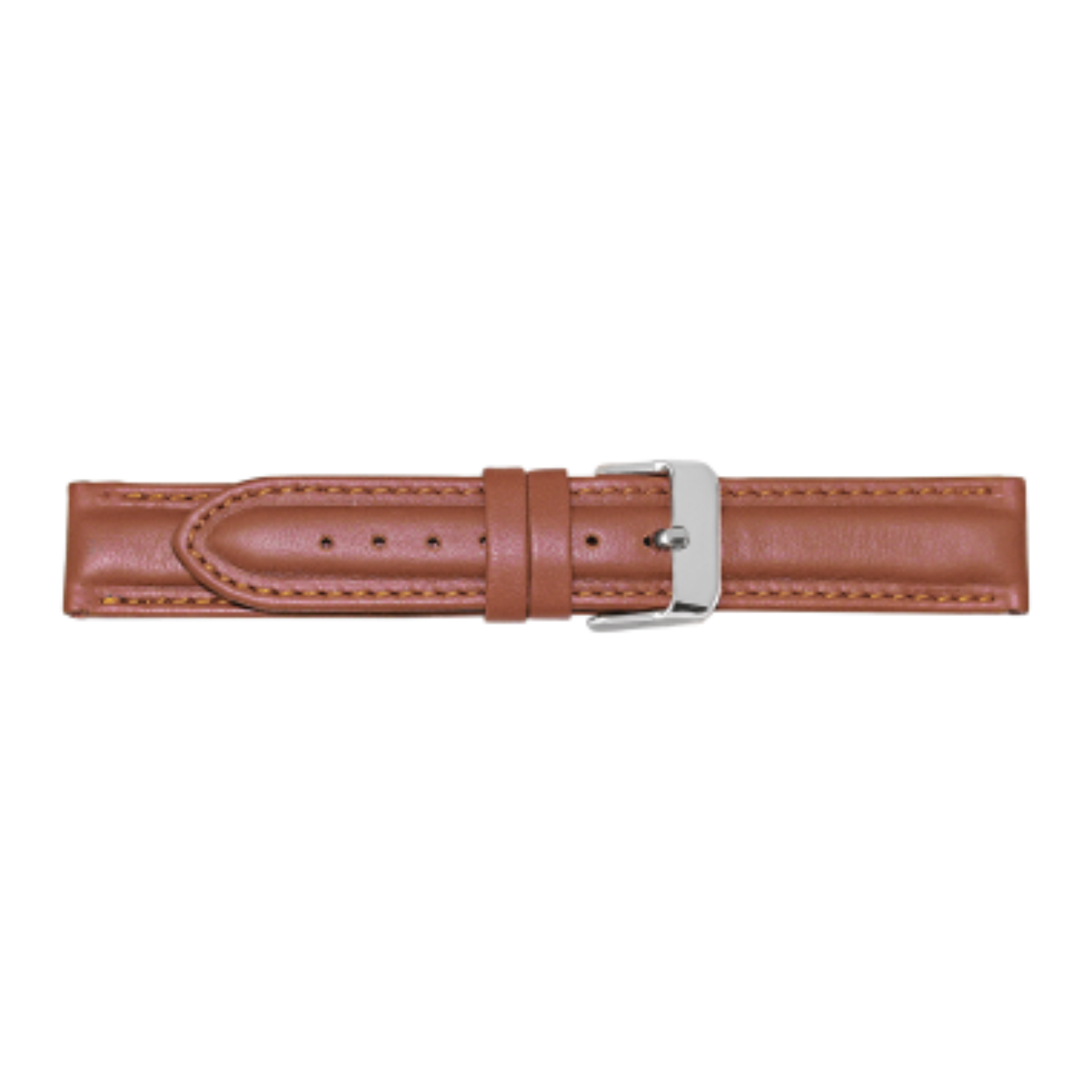 Horlogeband leder 18mm licht bruin 
