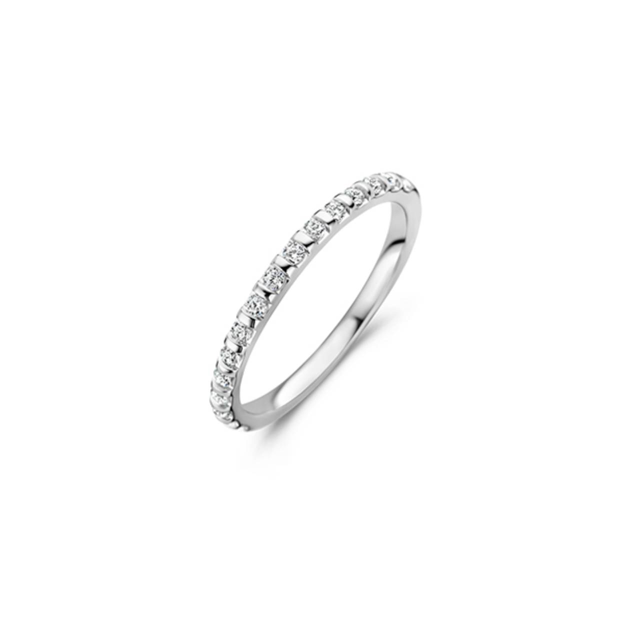 FJF zilveren ring met zirkonia's 