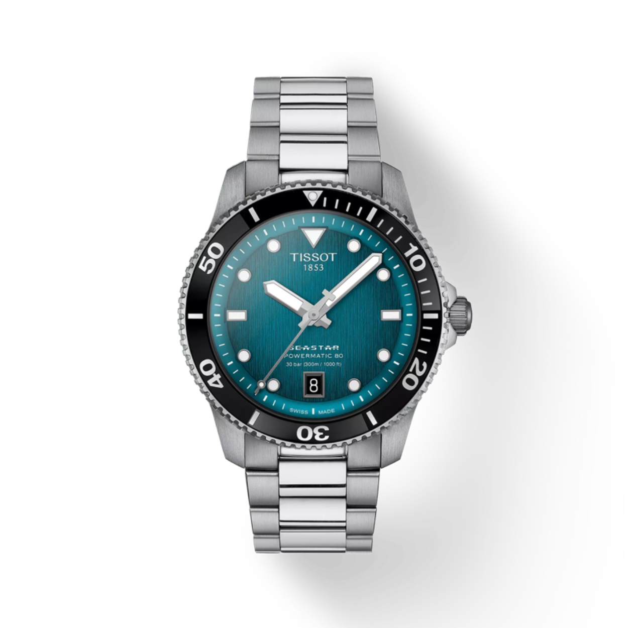 Tissot Seastar horloges zijn perfect voor wie op zoek is naar een sportief en toch elegant accessoire. Ze zijn waterbestendig tot 30 bar (300 meter) en gemakkelijk af te lezen, zelfs bij weinig licht, dankzij de wijzers en uurmarkeringen met Super-LumiNova® luminescerende coating.