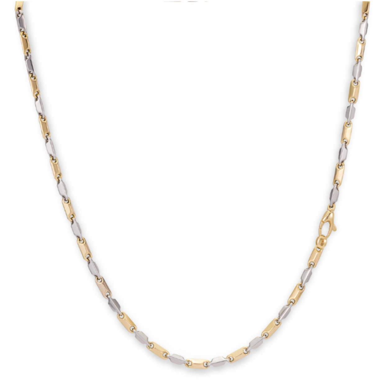 Prachtig 14krt bicolor gouden fantasiecollier van het merk Monzario. De lengte van het collier is 45cm.

Referentienummer: 896CBIC

Tevens leverbaar bijpassende armband