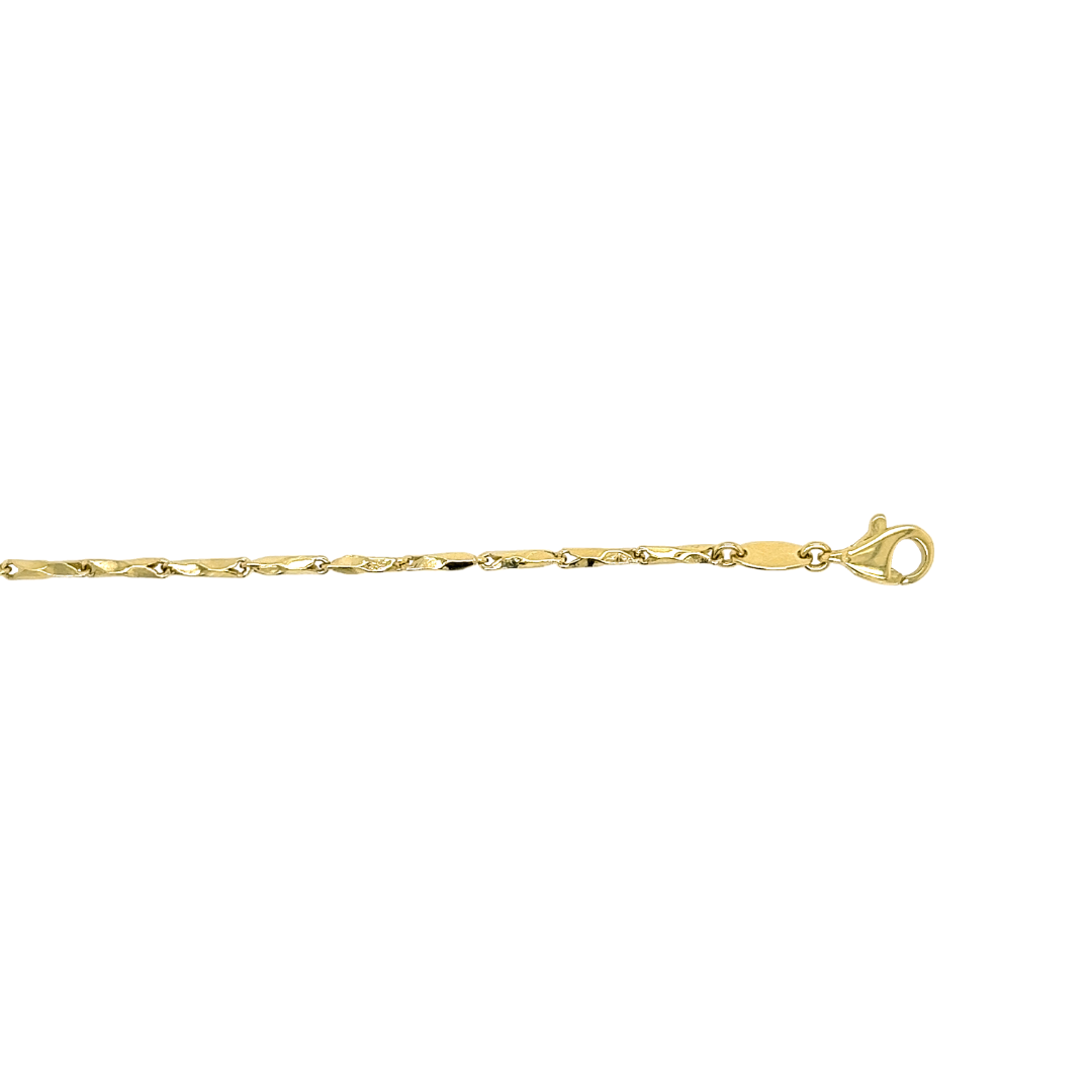 Geelgouden armband Fantasie 1,2mm breed ga0156