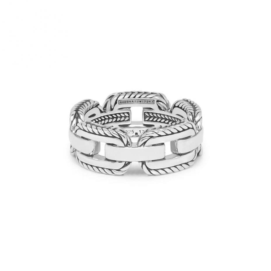 Buddha to Buddha Barbara Link Ring Silver 118 maat 16