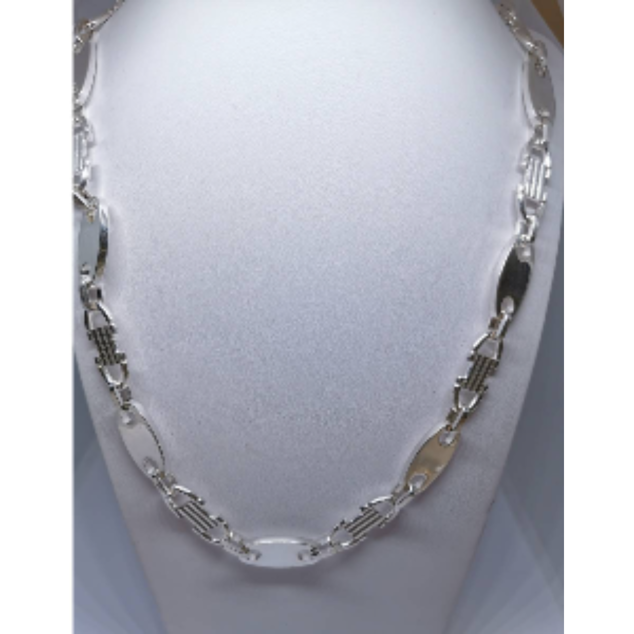 Zilveren fantasie ketting 12 mm op zijn breedst 