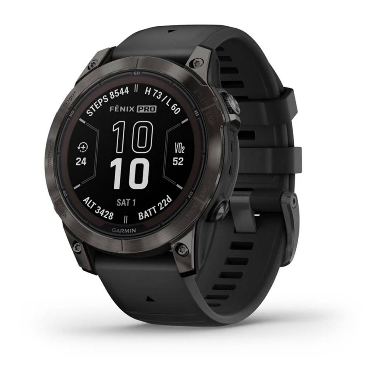 Carbon Gray DLC titanium met zwarte polsband