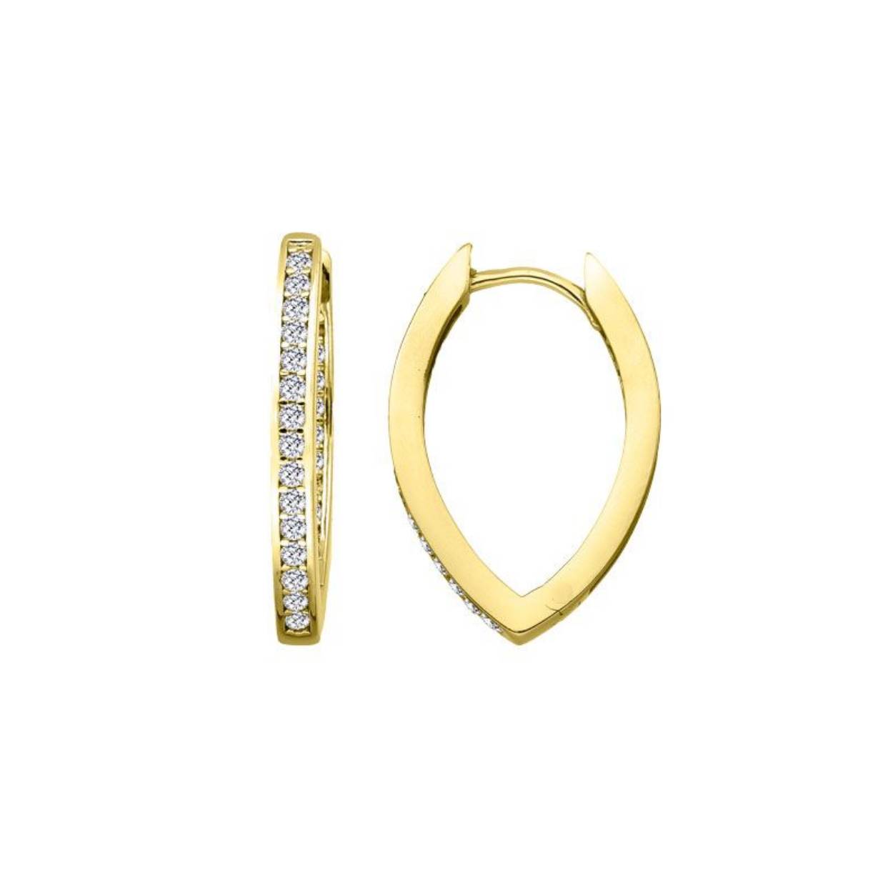 MY iMenso Creoli creol "Dritto CZ 24mm" 9251Mgoldpltd)