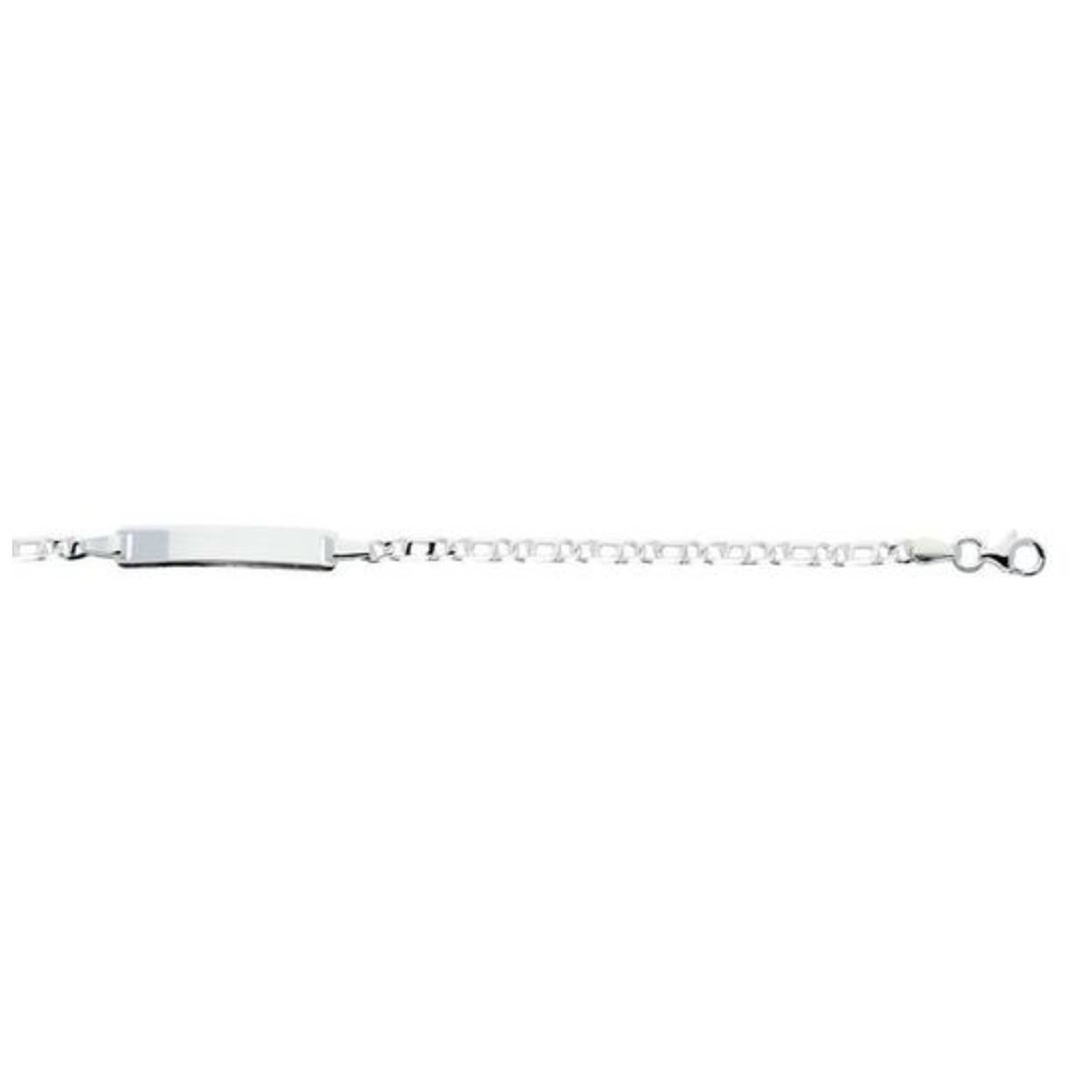 Zilver plaatarmband valkenoog 19 cm - 3 mm